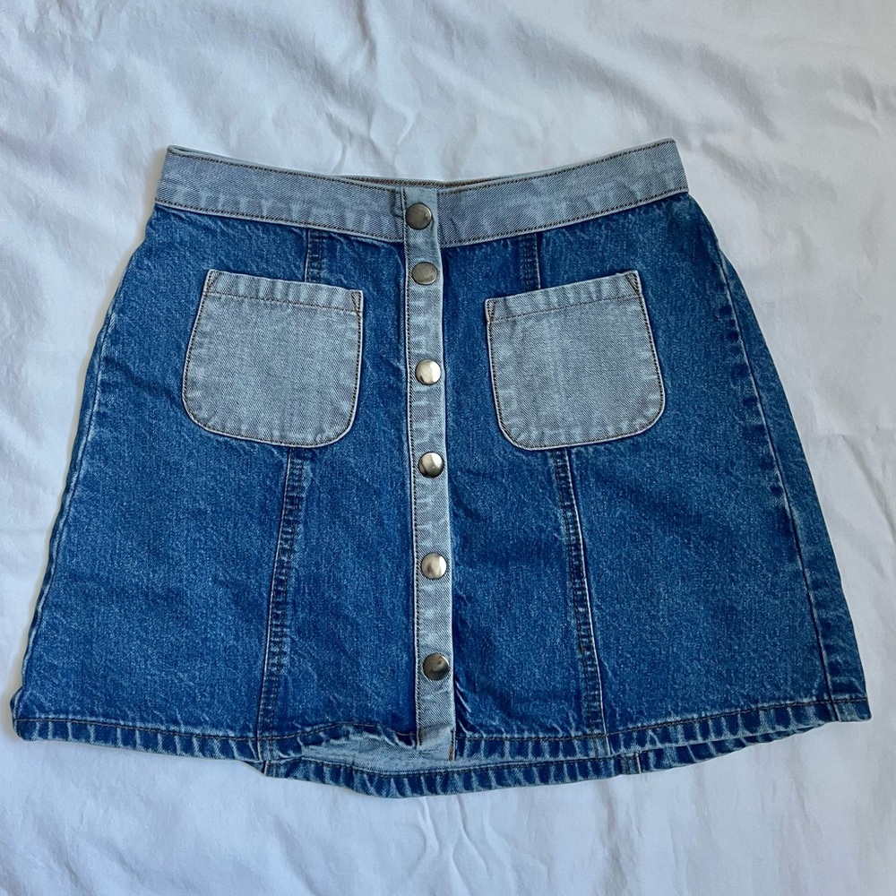 Two-tone Denim Skirt